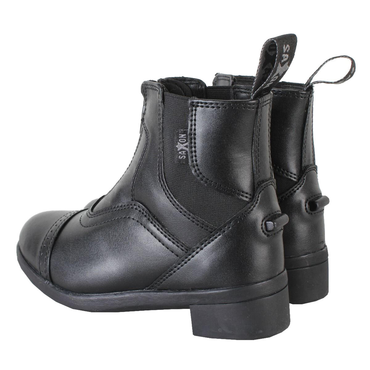 Childrens/Kids Syntovia Zip Paddock Boots (Black) 2/4