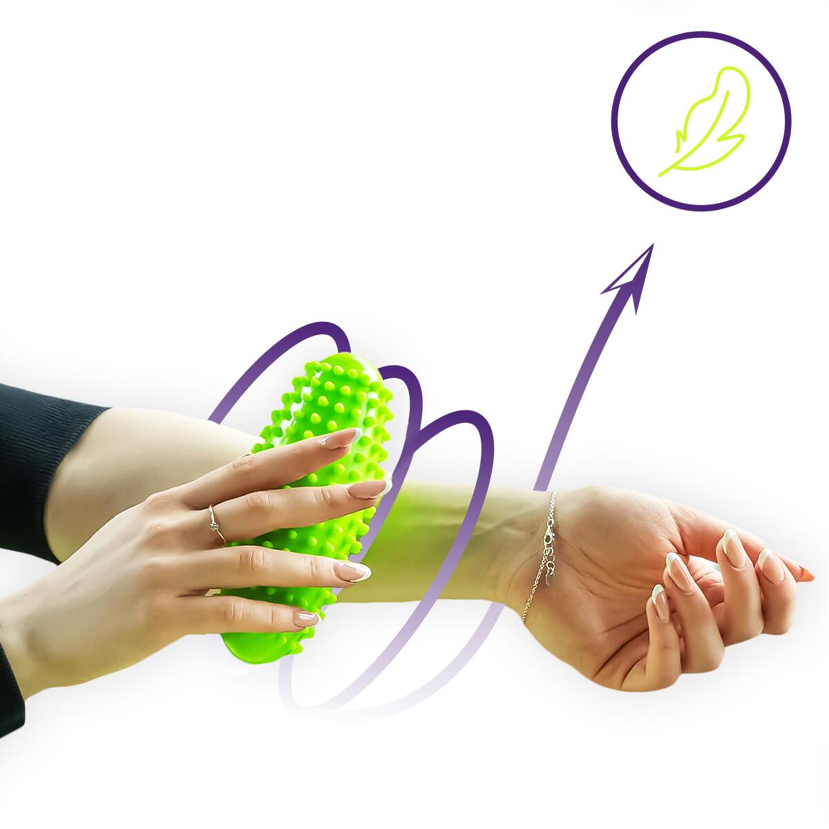 Roller do masażu DrFit z wypustkami sensorycznymi 16 cm 4/5