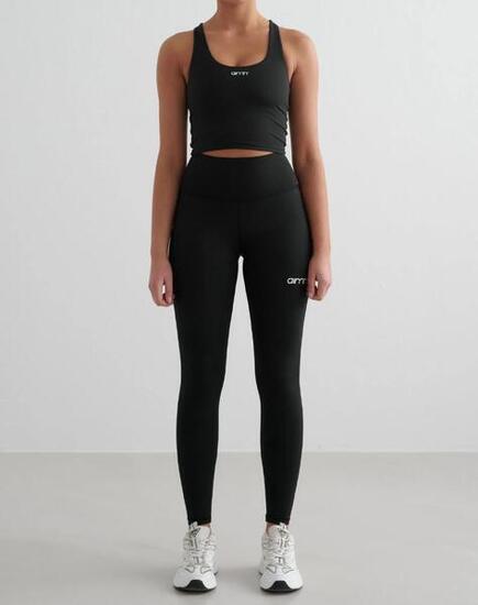 Femme Leggings Évacuation de l'humidité Résistant au Squat Noir