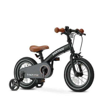 Vélo enfant 3-en-1 14 pouces - Draisienne - Avec roulettes - Rose