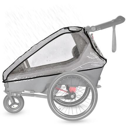 Regenschutz für Zweisitzer-Fahrradanhänger Kidgoo 2 / Kidgoo 2 Sport