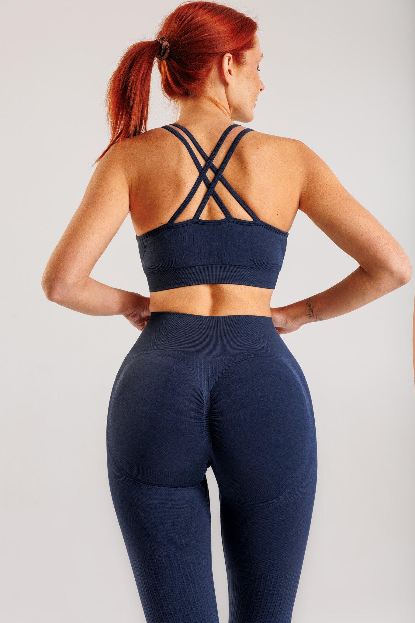 Legginsy bezszwowe damskie sportowe PUSH UP Nevada 4/5