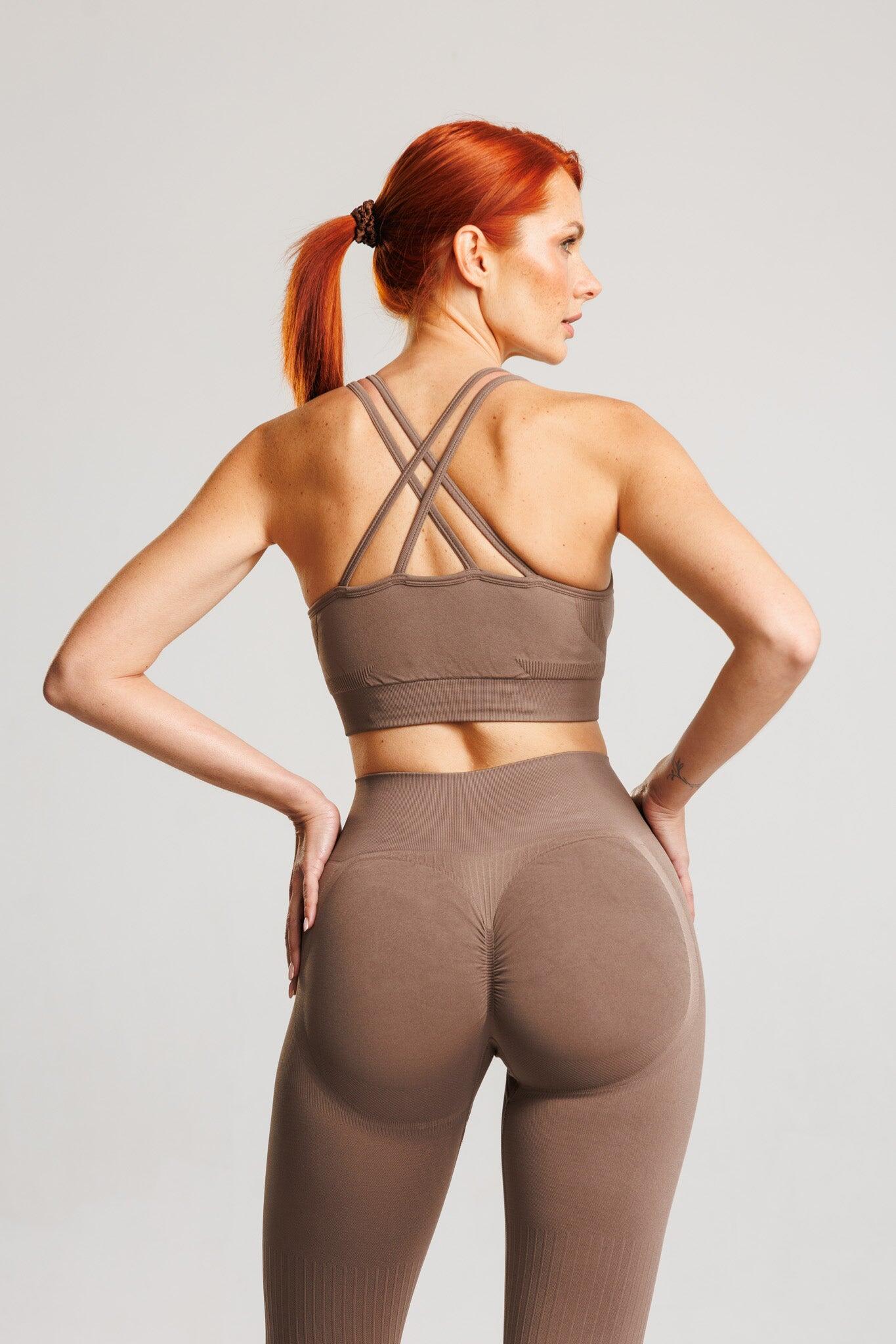 Legginsy bezszwowe damskie sportowe PUSH UP Nevada 4/4