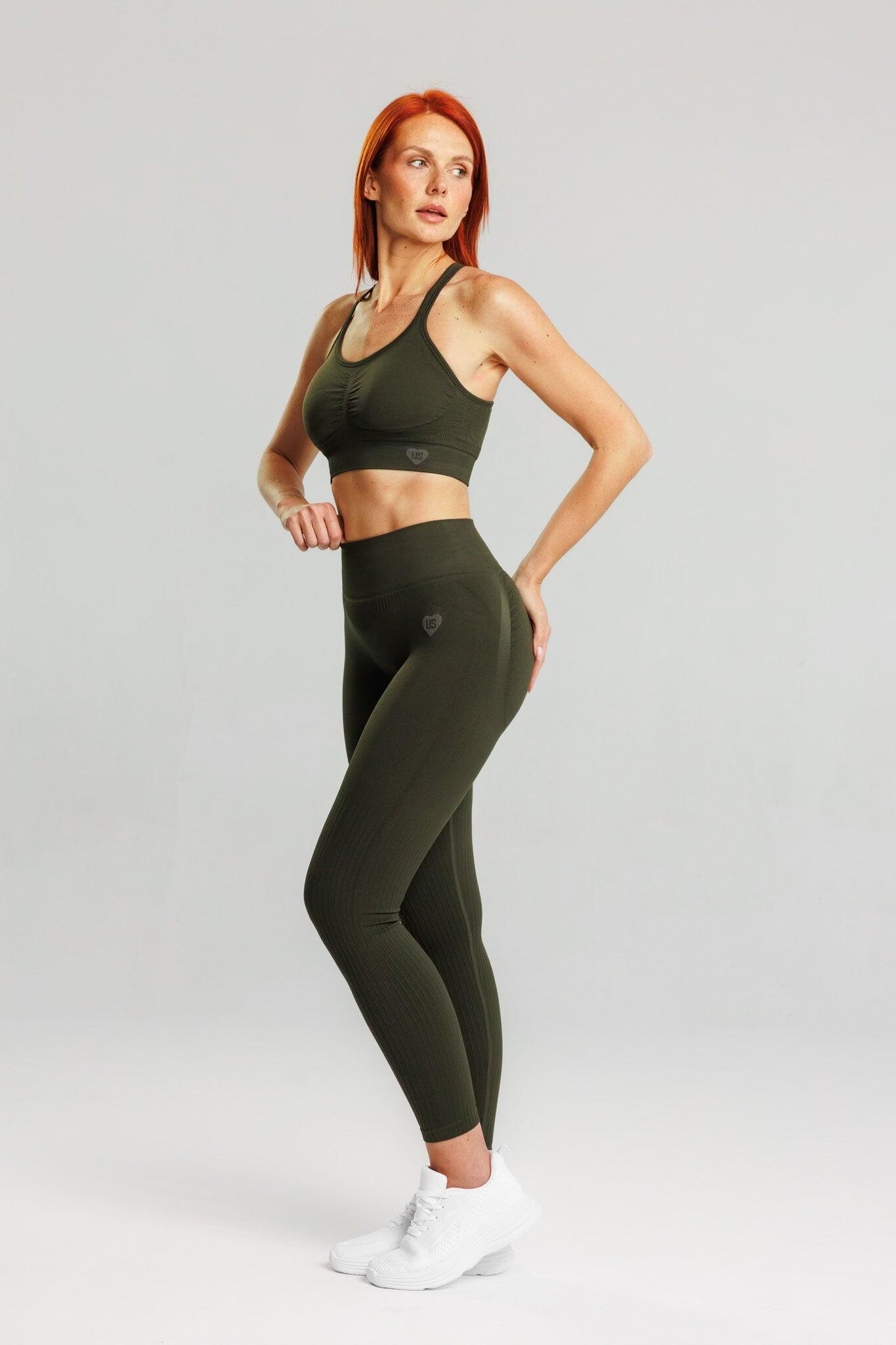 Legginsy bezszwowe damskie sportowe PUSH UP Nevada 5/6