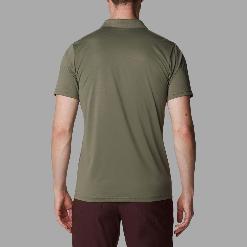 MEN'S Poloshirt kurzarm Columbia Hike™ Polo dunkelgrün 2/5