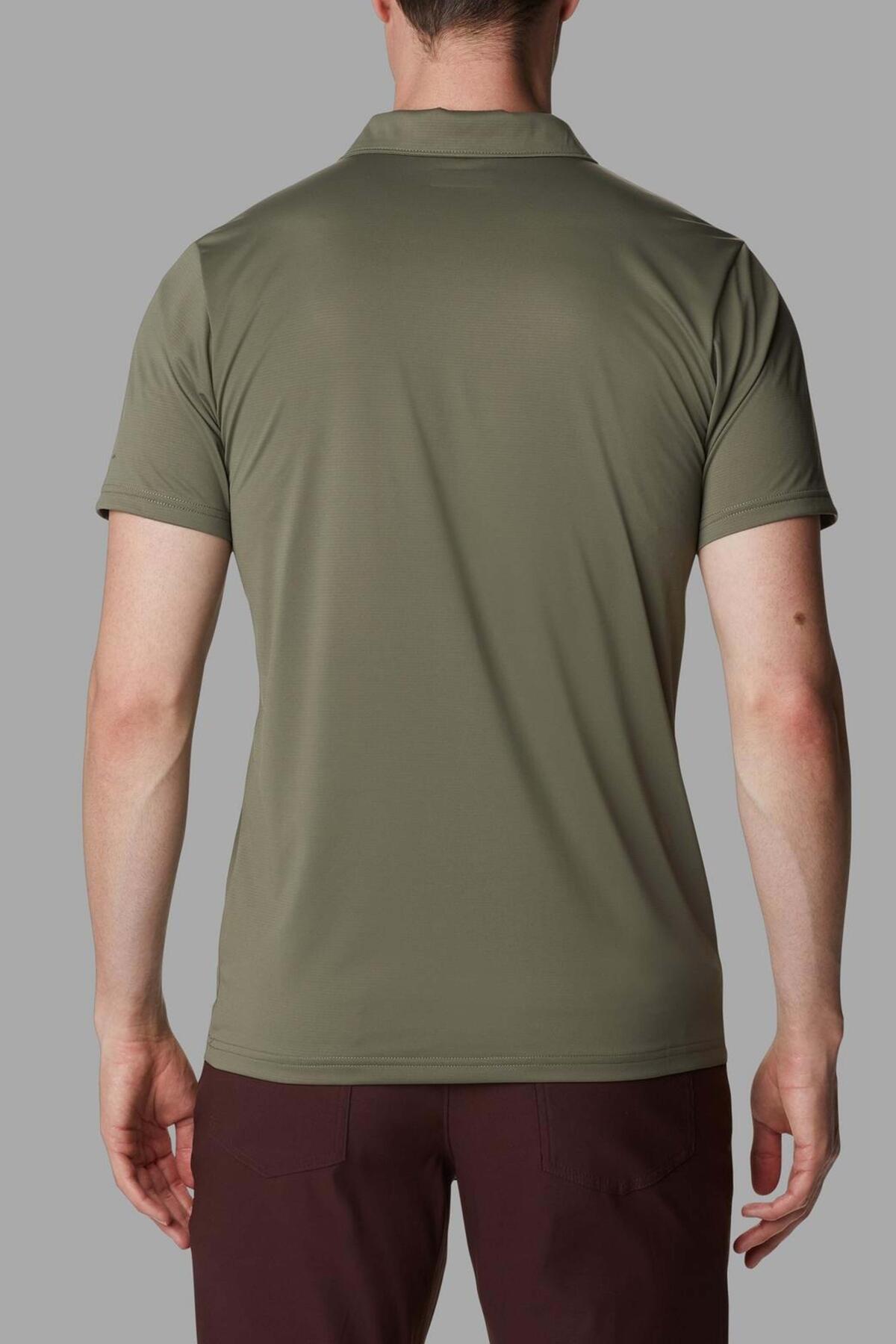 MEN'S Poloshirt kurzarm Columbia Hike™ Polo dunkelgrün 5/5