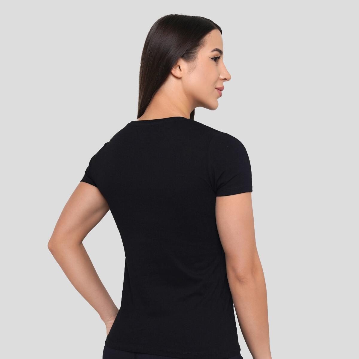 Koszulka damska fitness slim czarna Pure Ambition 3/6