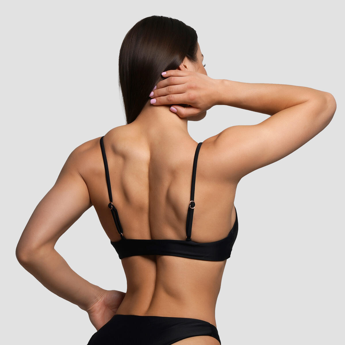 Góra od bikini damska pływanie bez fiszbin czarna CURACAO 2/6