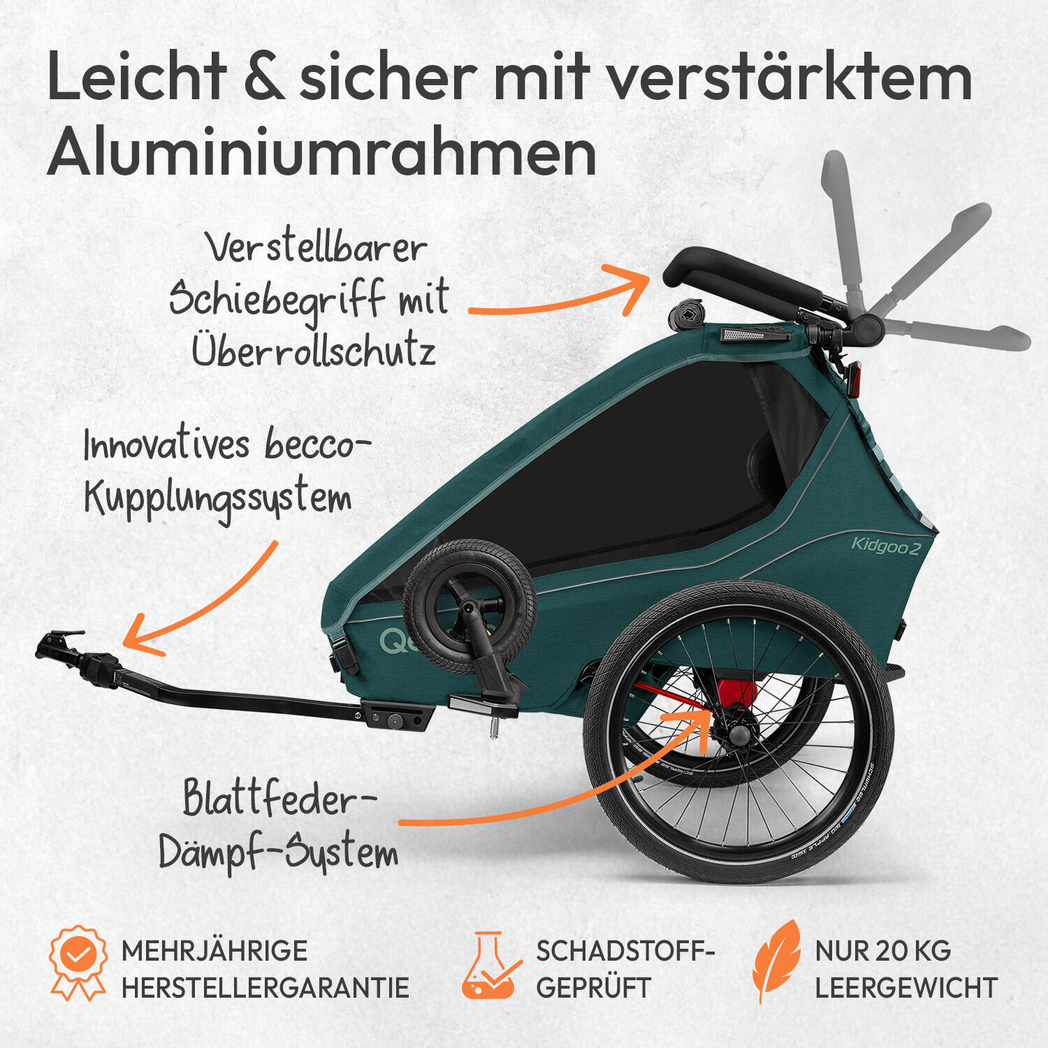 Fietskar Kidgoo 2 Pacific Blue 3/5