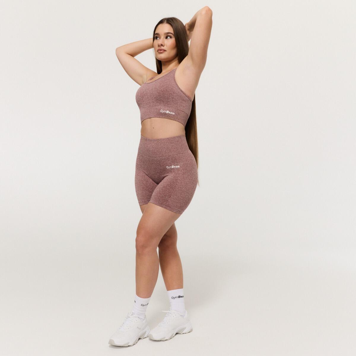 Szorty damskie fitness bezszwowe fioletowe FLO 5/7