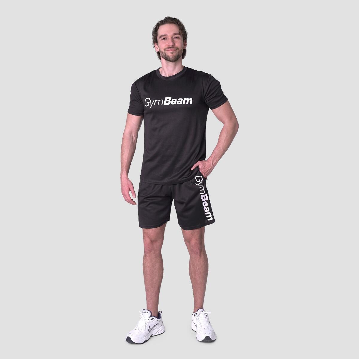 Pantaloncini uomo palestra con zip neri Essence 5/7