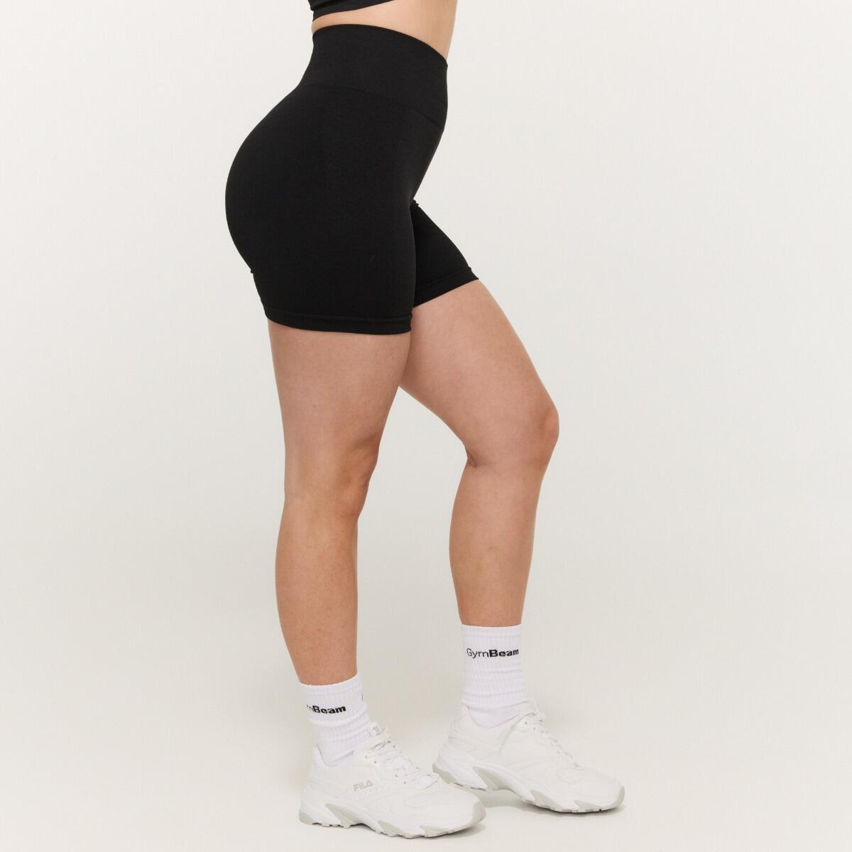 Pantaloncini donna fitness traspiranti neri FLO 3/7