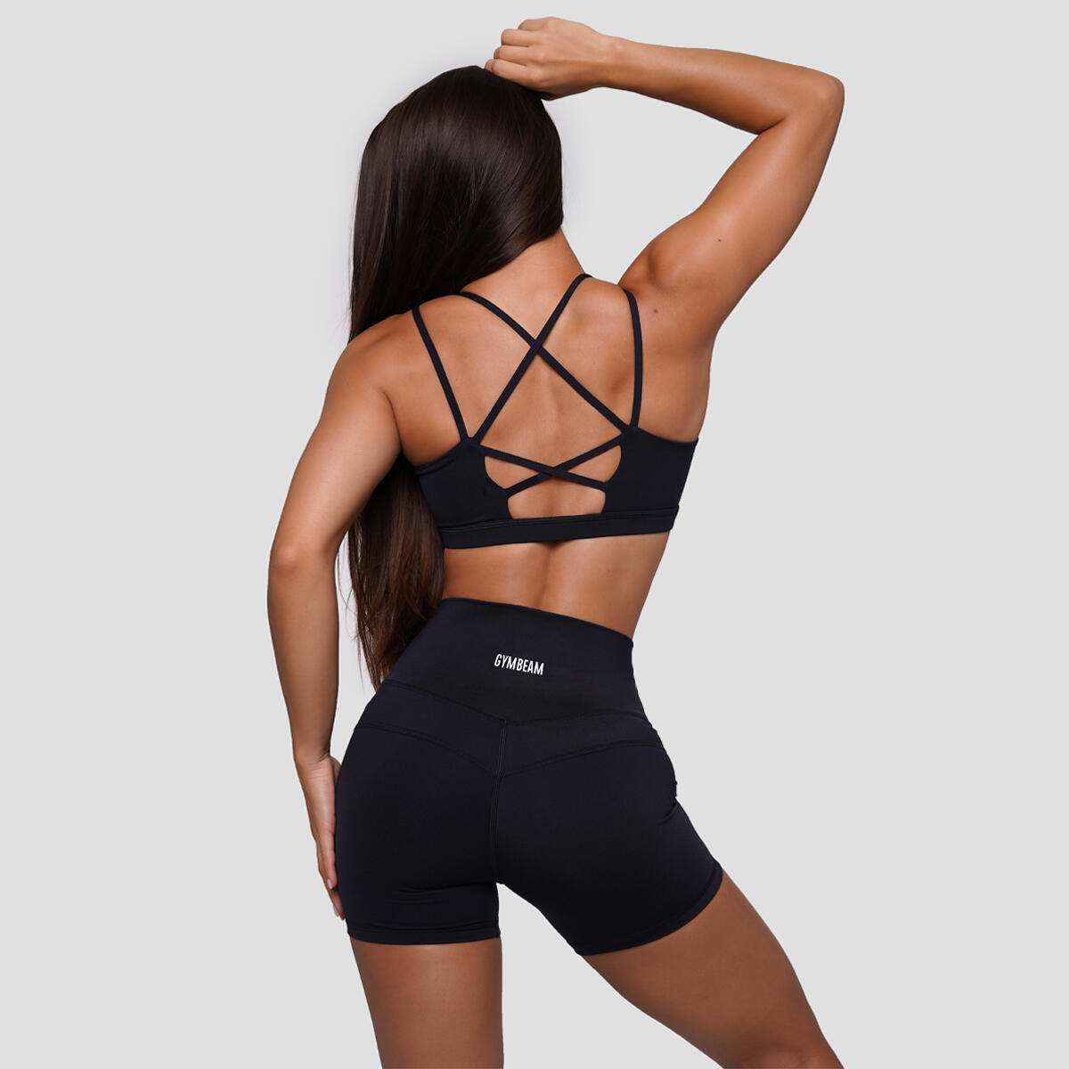Pantaloncini donna fitness slim neri FIT 5/7