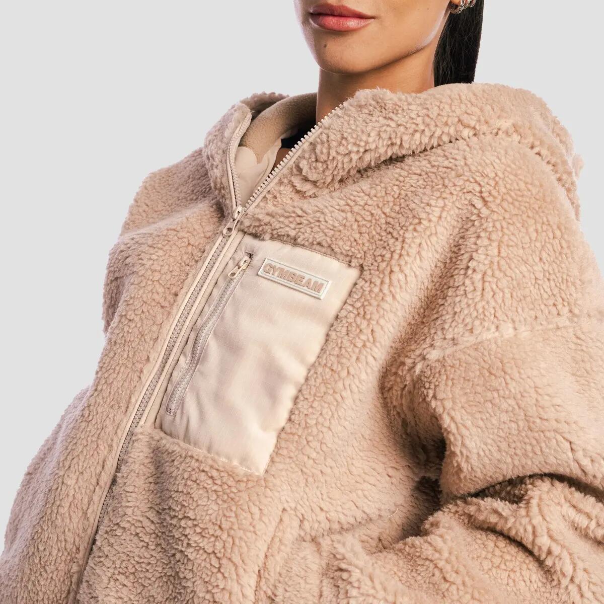 Kurtka damska fitness z kapturem oversize Sherpa Canyon 2/7