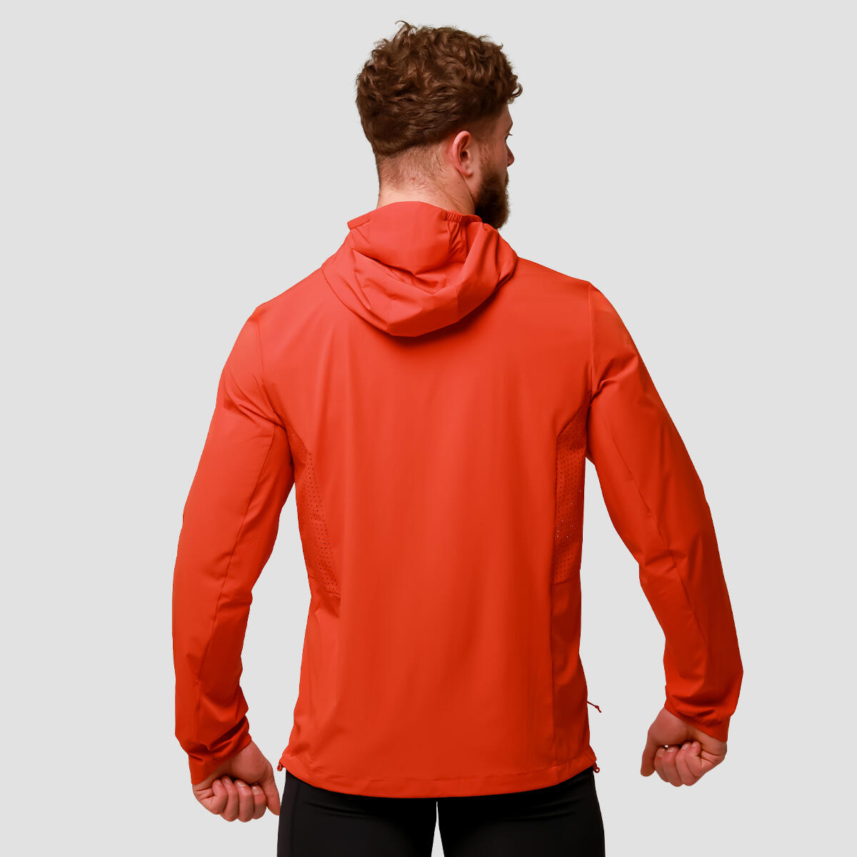 Giacca uomo running con zip arancione Pulse 3/7