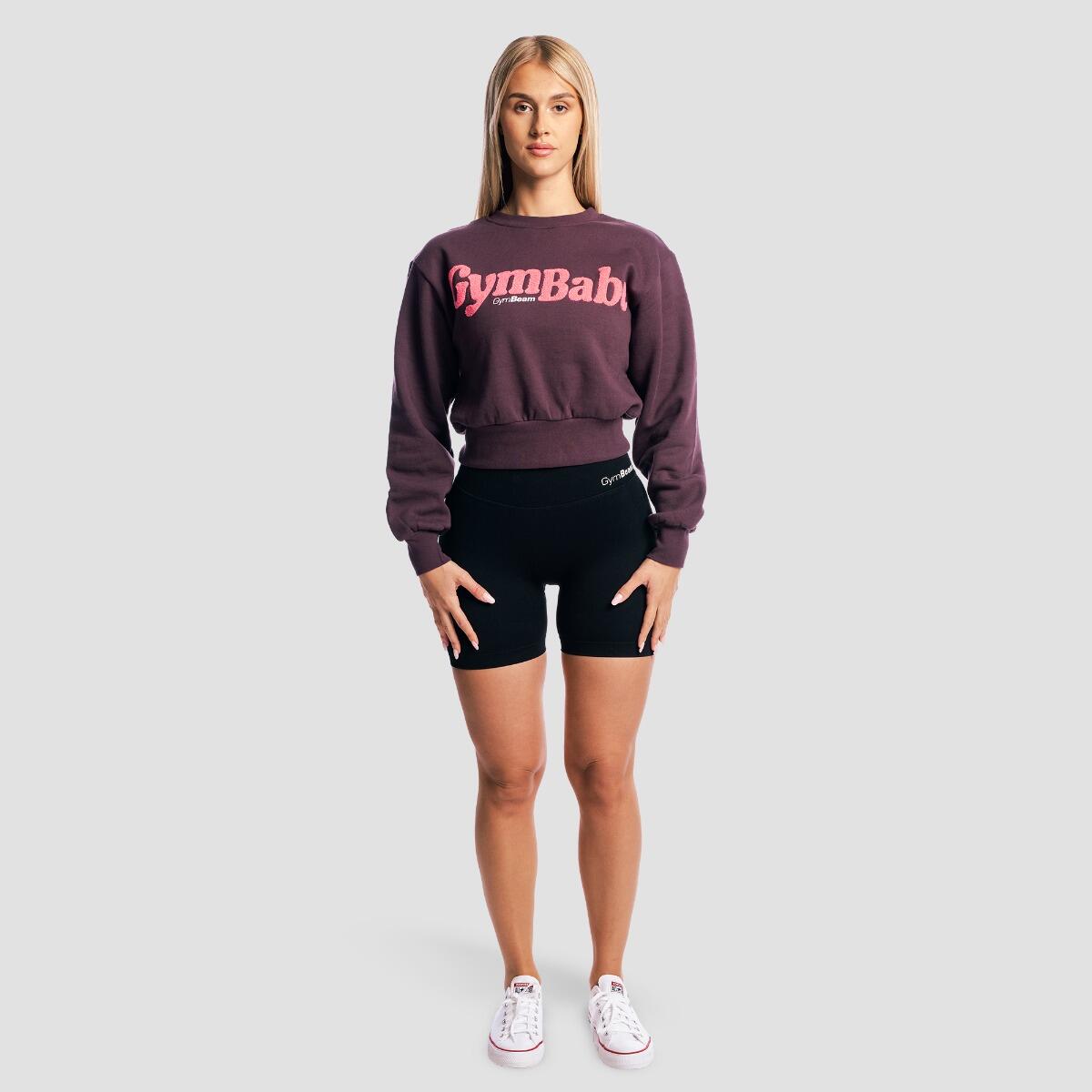 Felpa donna palestra cropped viola GymBabe 5/7