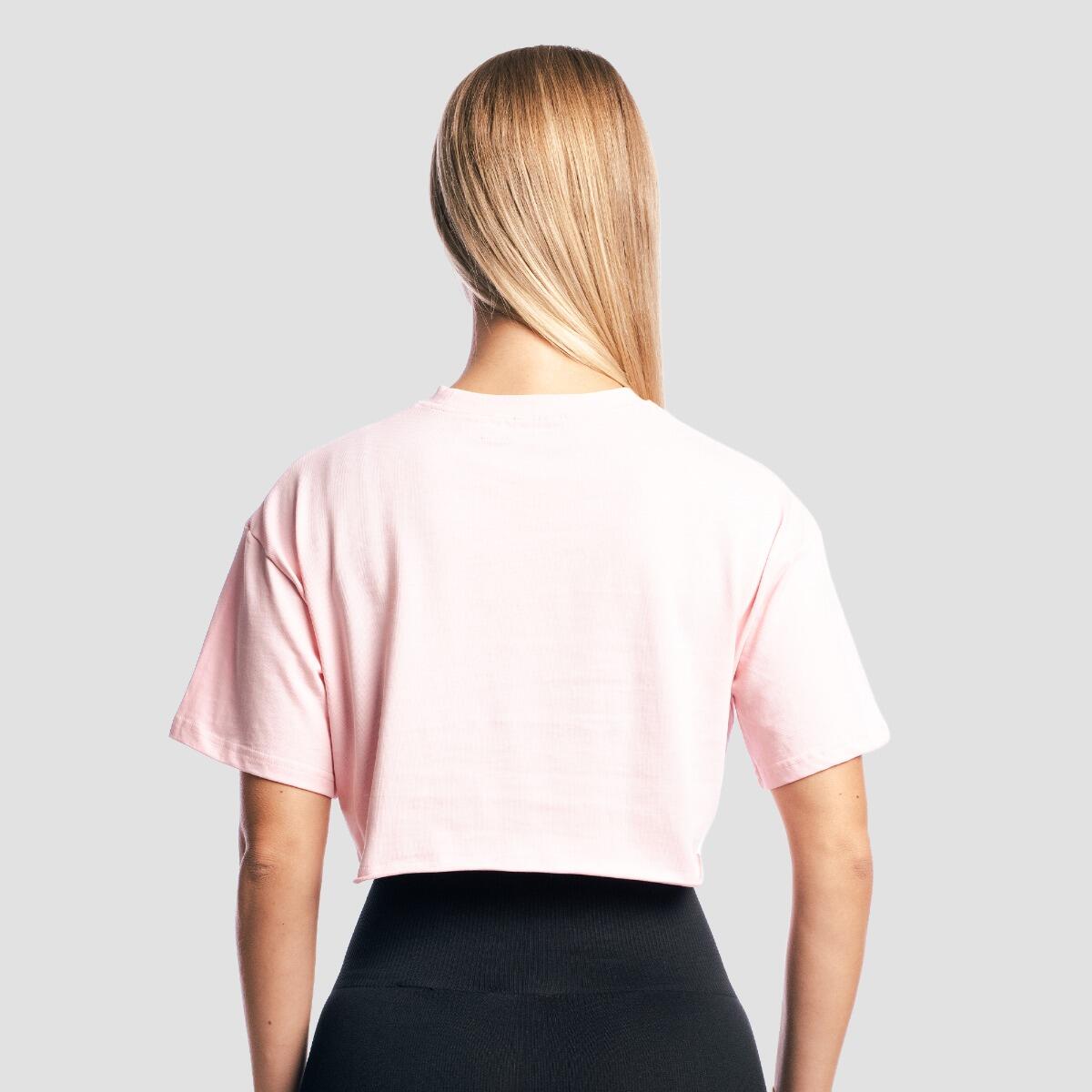 T-shirt donna fitness cropped rosa 3/7