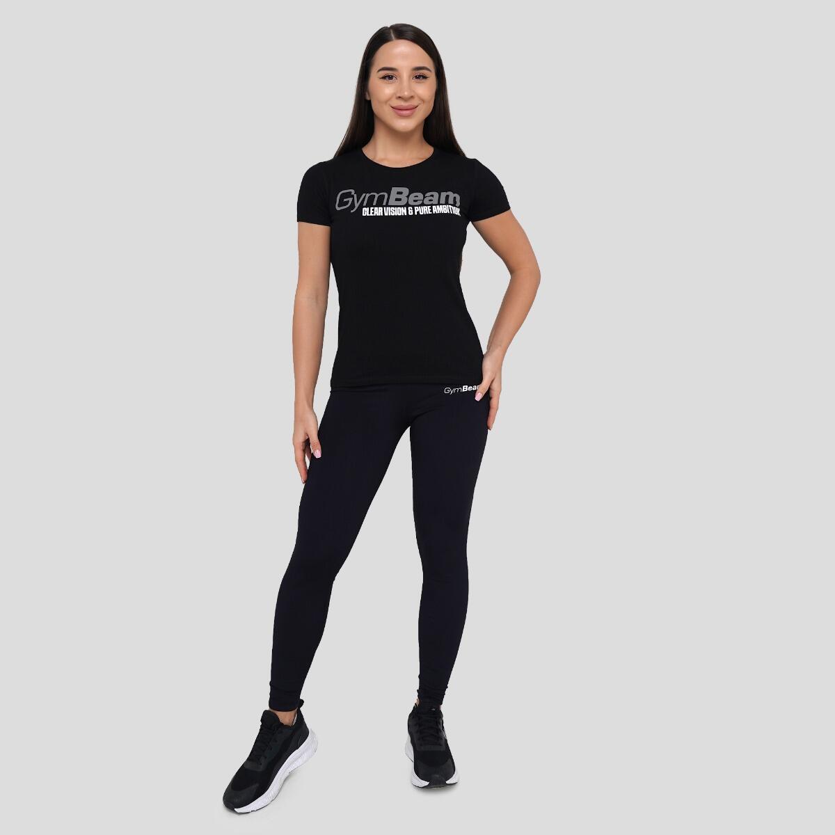 Koszulka damska fitness slim czarna Pure Ambition 4/6