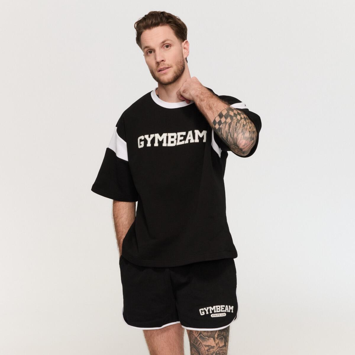 T-shirt uomo oversize nera Varsity 3/7