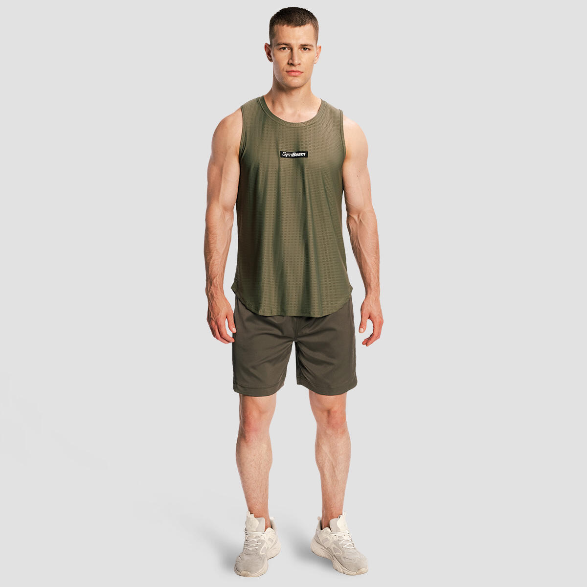 Top męski sporty walki bez rękawów oliwkowoszary Combat 5/7