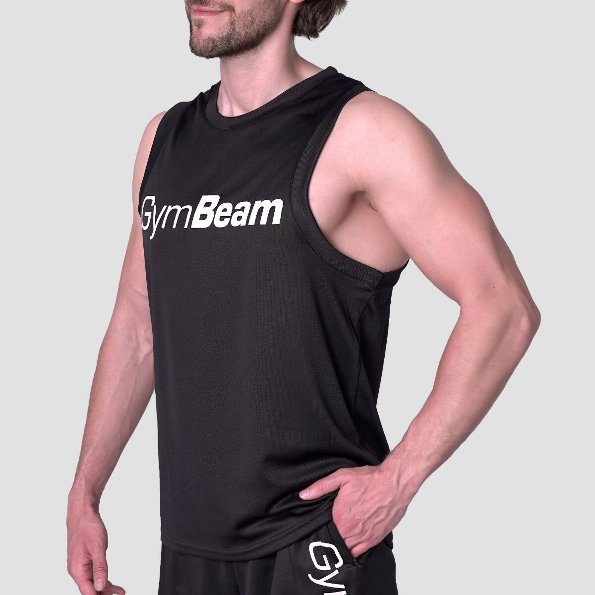 Top męski fitness regular fit czarny Essence Mesh 2/6
