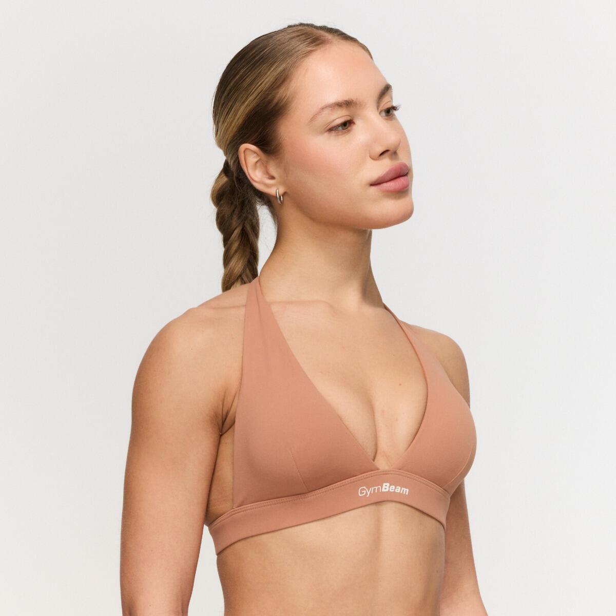 Biustonosz damski fitness halter karmelowy Fierce 2/7