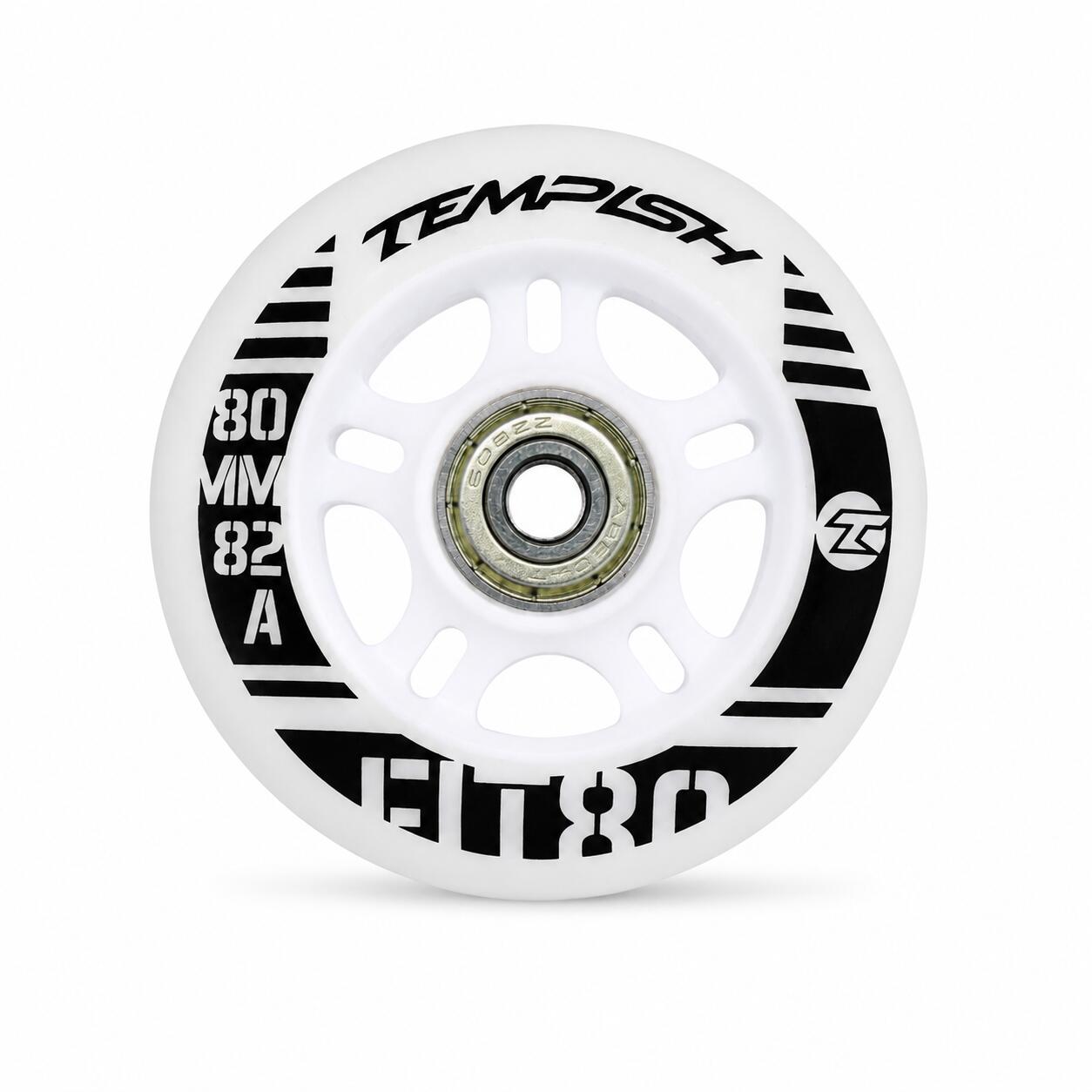 Tempish FIT 80 Inlinerollen 80mm 82A 4errSet ABEC5 + 6mm SPACER montiert 2/2