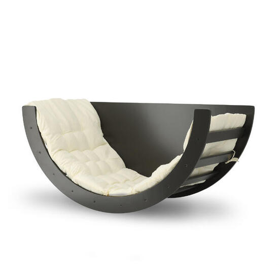 Arche d’Escalade Deryan Bois avec Coussin - Jouet Montessori - Noir
