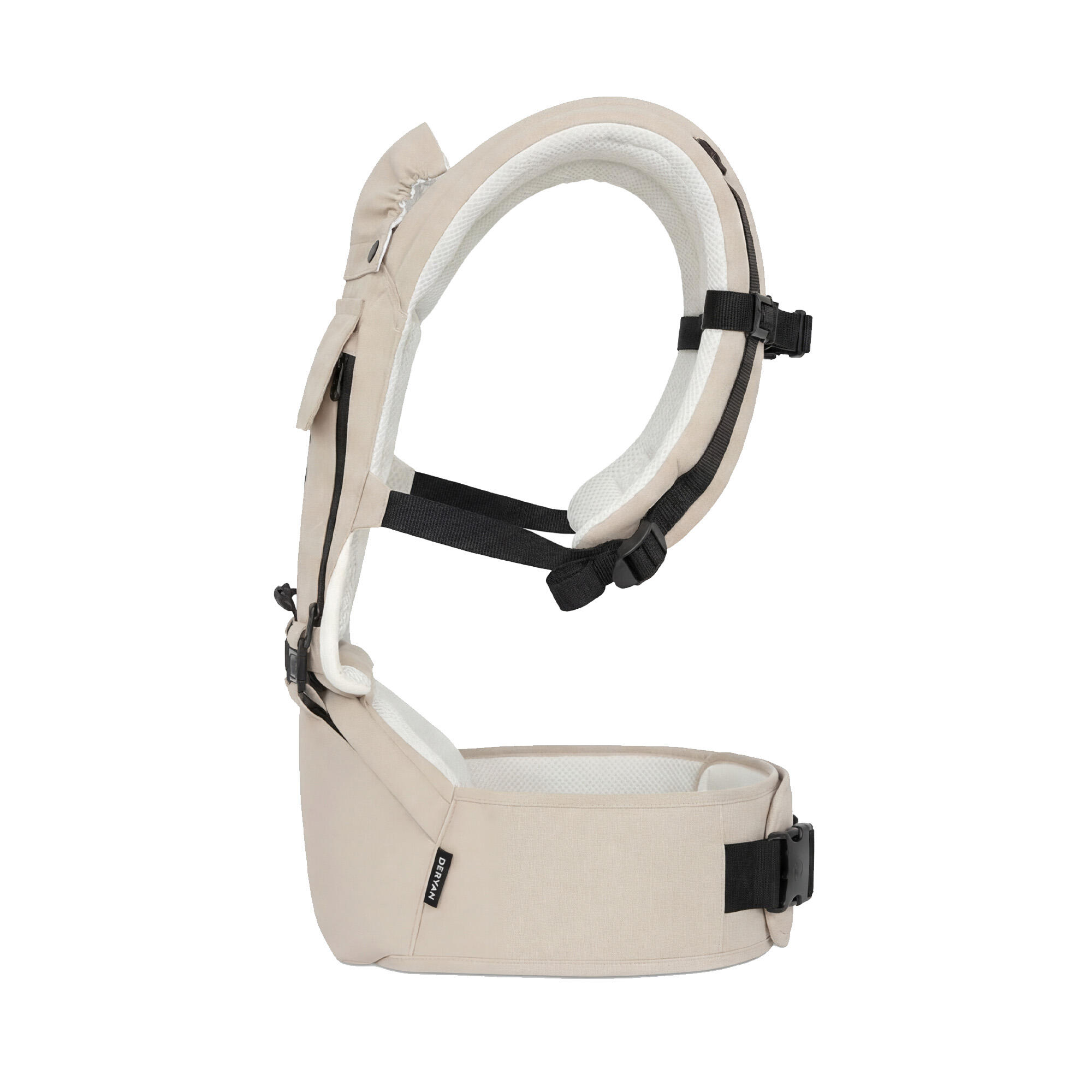 Deryan Nosidełko Pack Luxe - Ergonomiczne + Kieszenie - Piaskowy 4/6