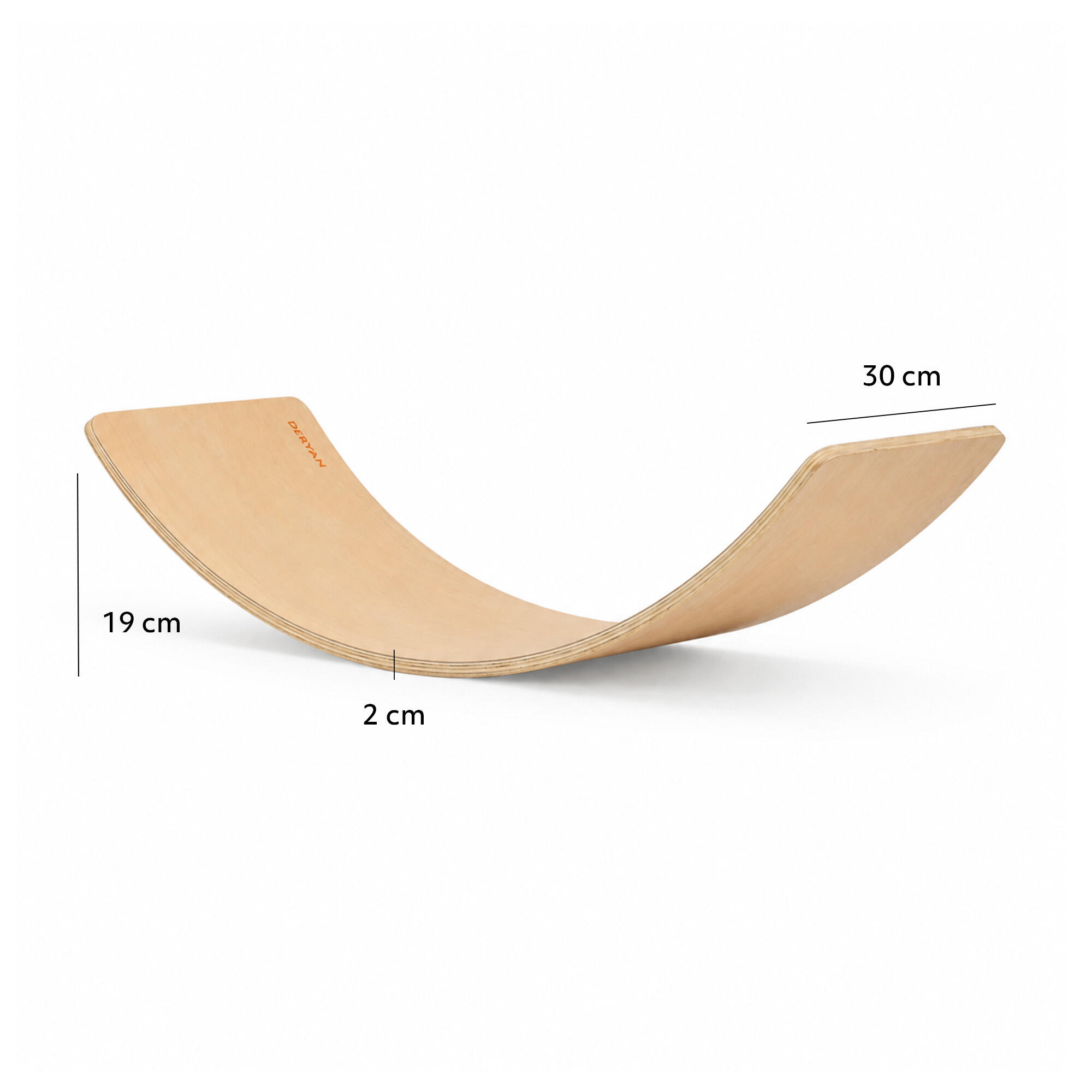 Luxe Balance board XL - Balansbord - Blank gelakt sterk beukenhout - 90cm 7/7