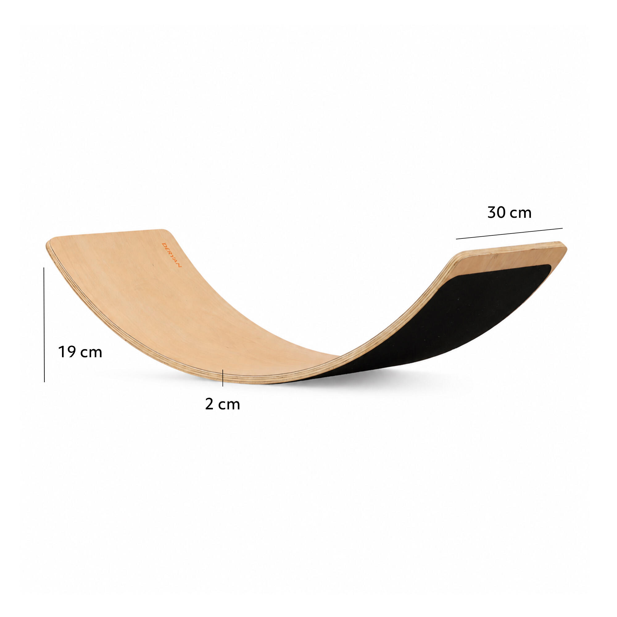 Luxe Balance board XL - Balansbord - Blank gelakt sterk beukenhout - 80cm + Vilt 7/7