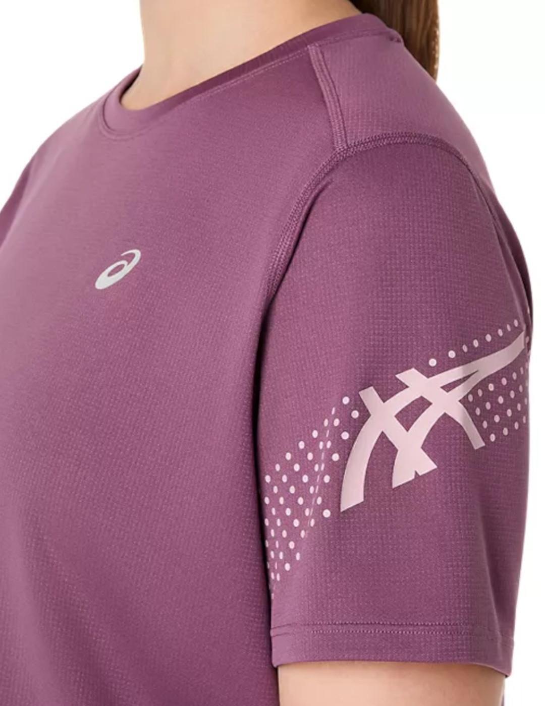 Maglietta da donna Asics Icon Viola 4/4