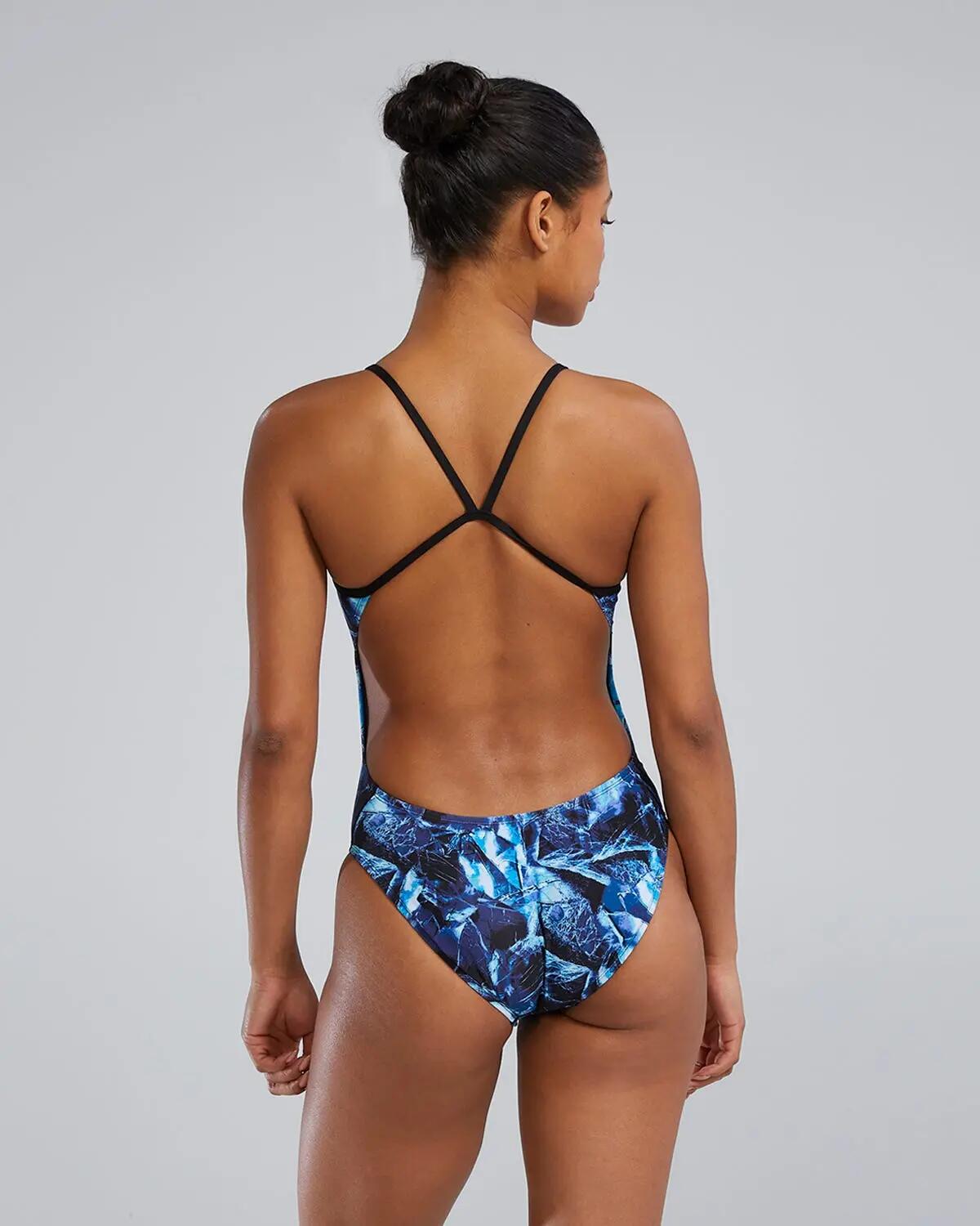 Costume da bagno TYR Durafast Elite Reflecta Cutoutfit - Blu - Taglia 34 2/5
