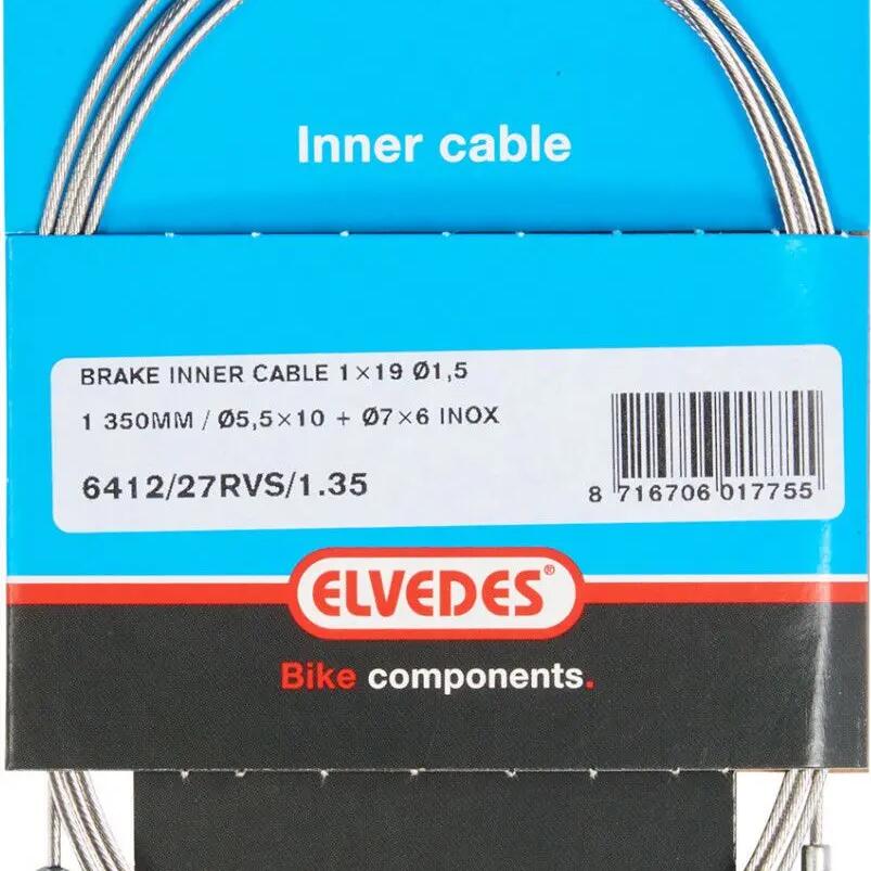 Elvedes Rear Brake Inner Cable Stainless Steel 4m - 2 Nipples
