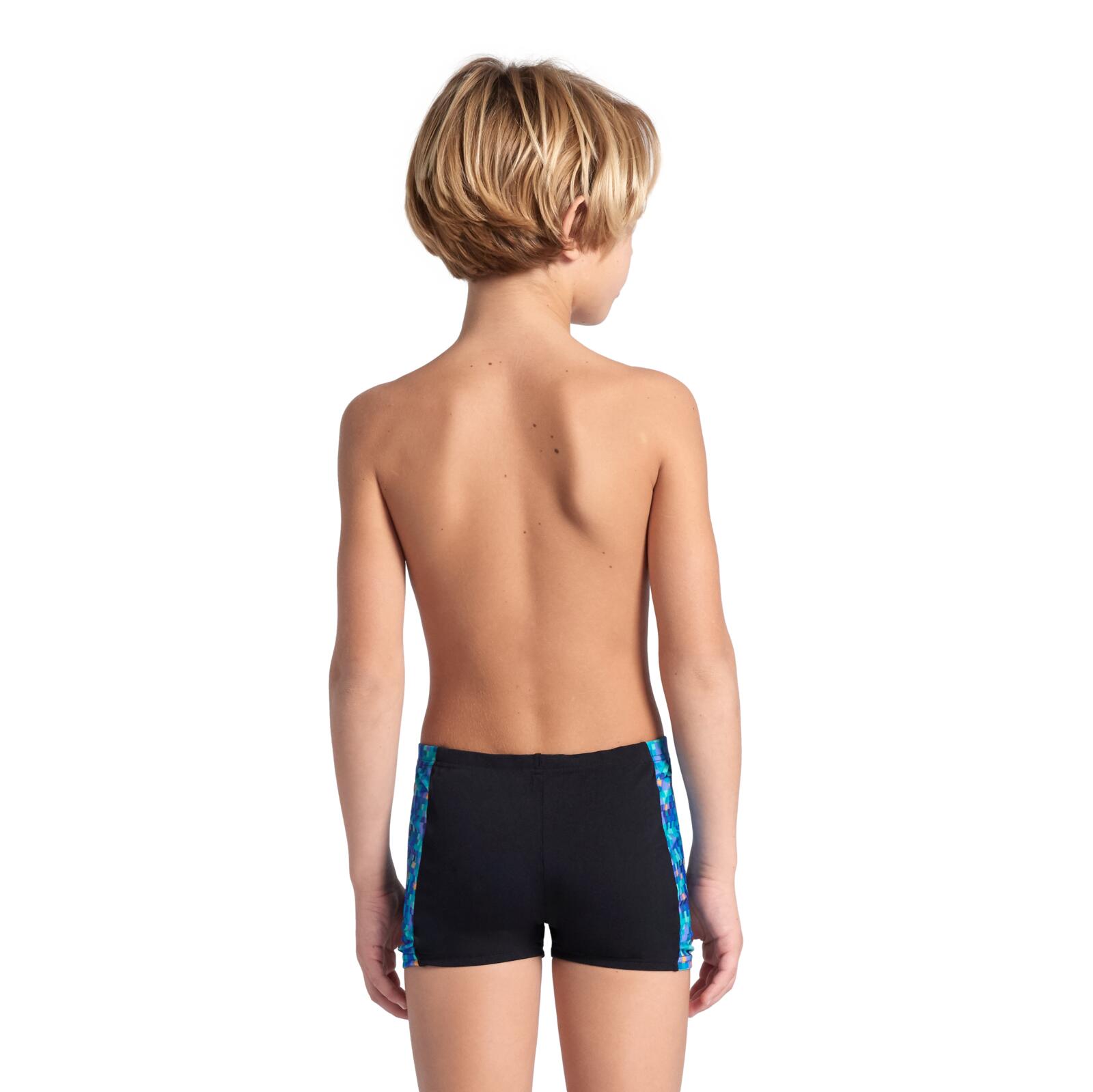 Arena Pooltiles Kinderzwemshort Zwart / Blauw 6/7