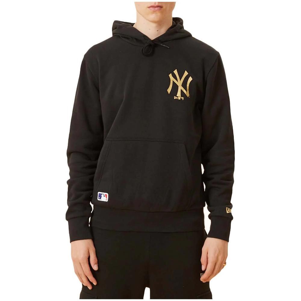 Sudadera con capucha para hombre New era Mlb tm logo metallic en color negro 3/5