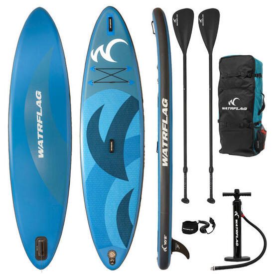 SUP Premium WATRFLAG Flow Blue 10'2" ALLROUND + EXTRA Paddle