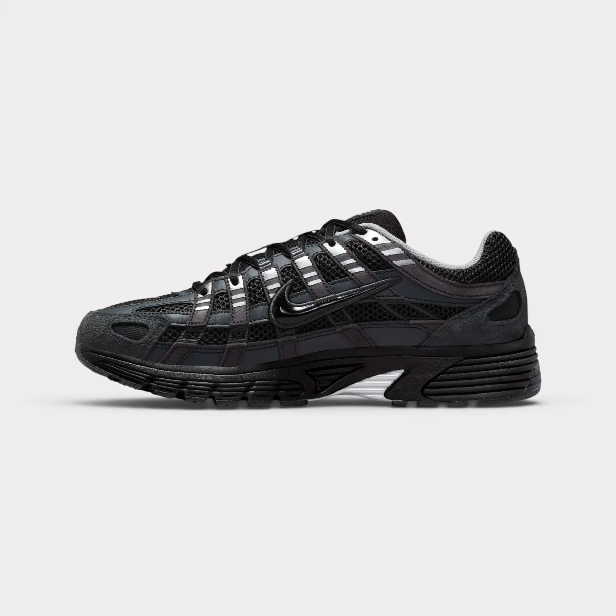 Nike P-6000 SE Suede Anthracite Metallic Silver 3/7