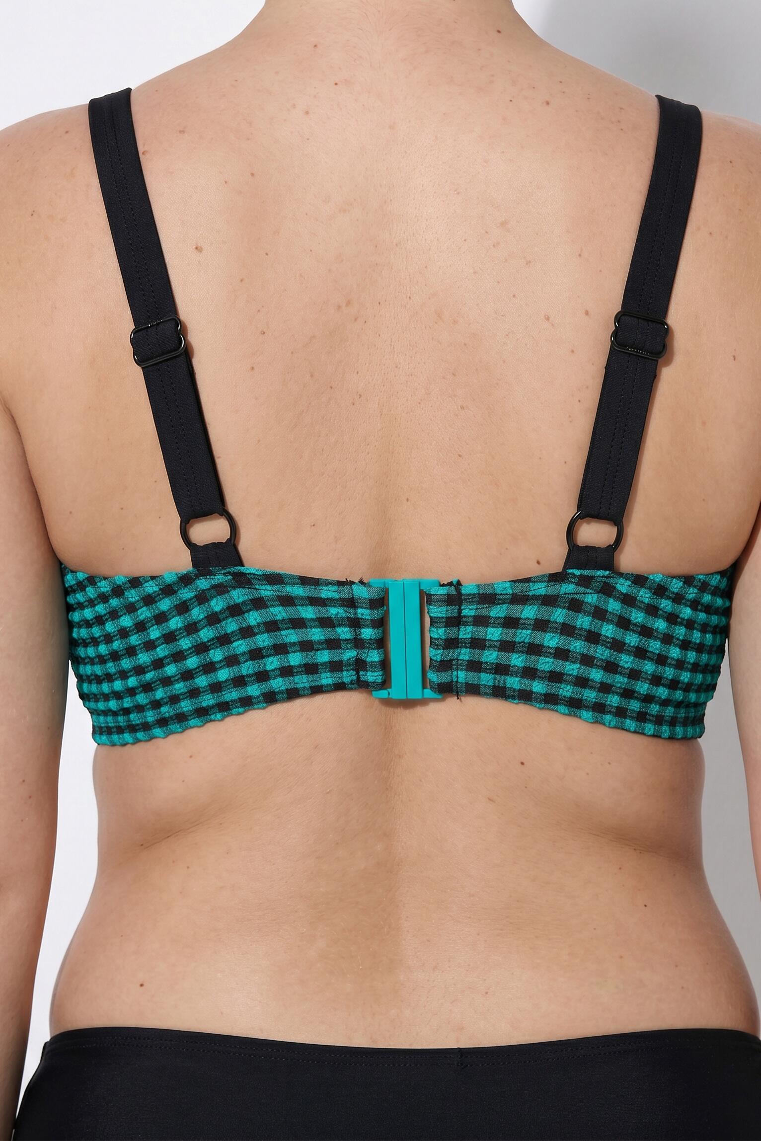 Femme Bikini à carreaux bonnets souples boucle fantaisie et doublure Powermesh 5/7