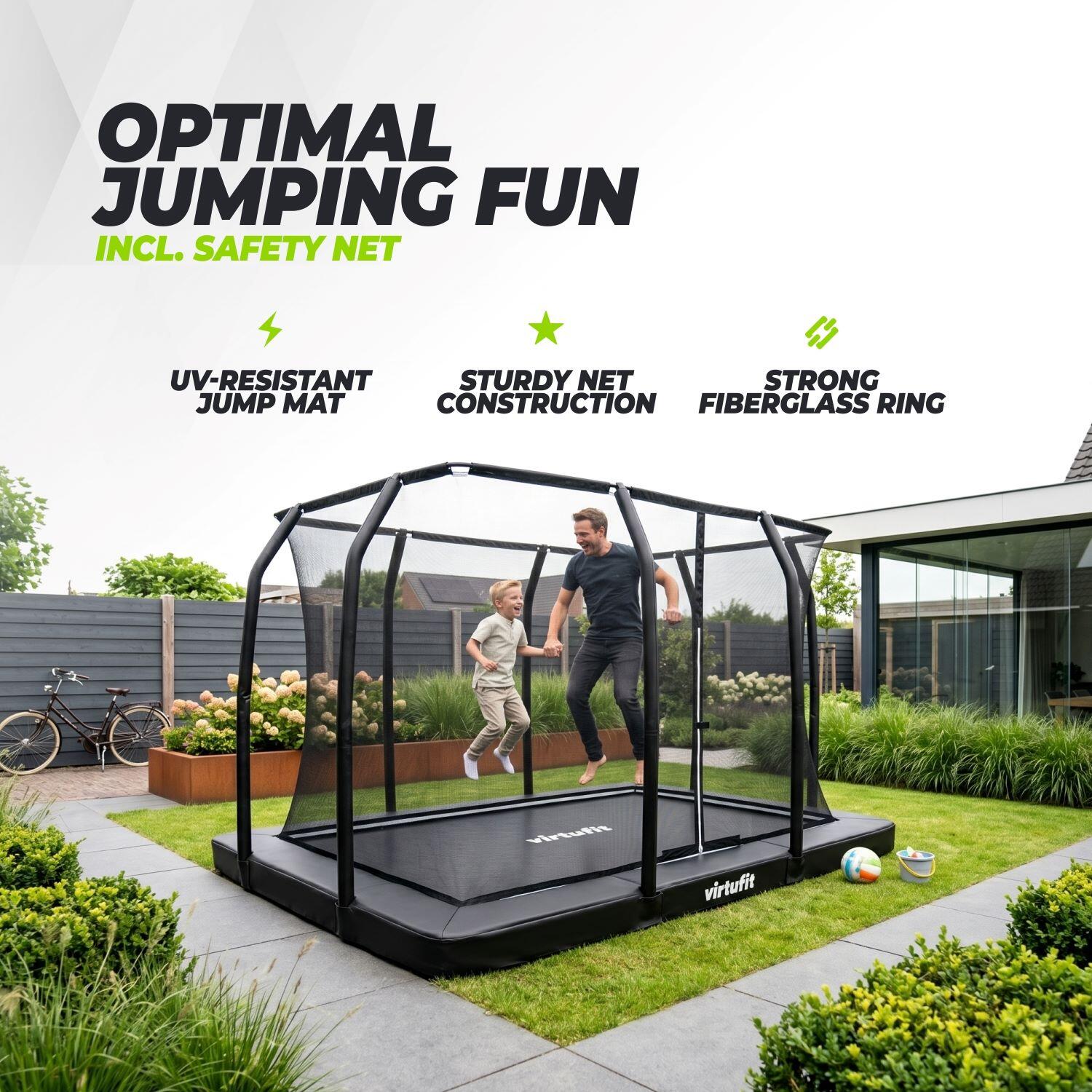 Premium Inground Trampoline met Veiligheidsnet - Rechthoekig - 244 x 366 cm 6/7