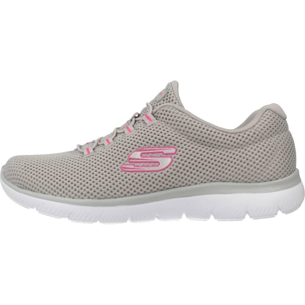 Sportschoenen voor Dames Skechers Mesh Bungee Slip-On Beige 2/6