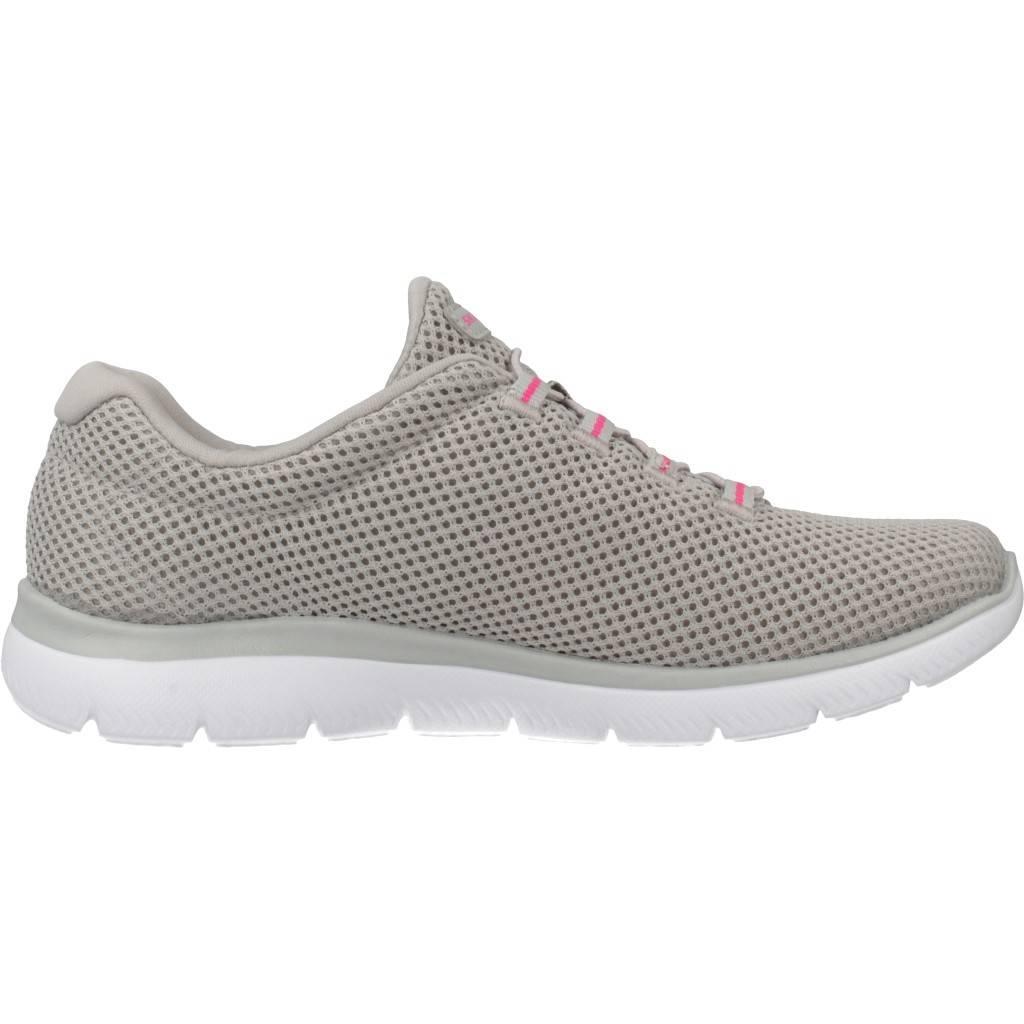 Zapatillas Deportivas Mujer Skechers Mesh Bungee Slip-On Beige 4/5