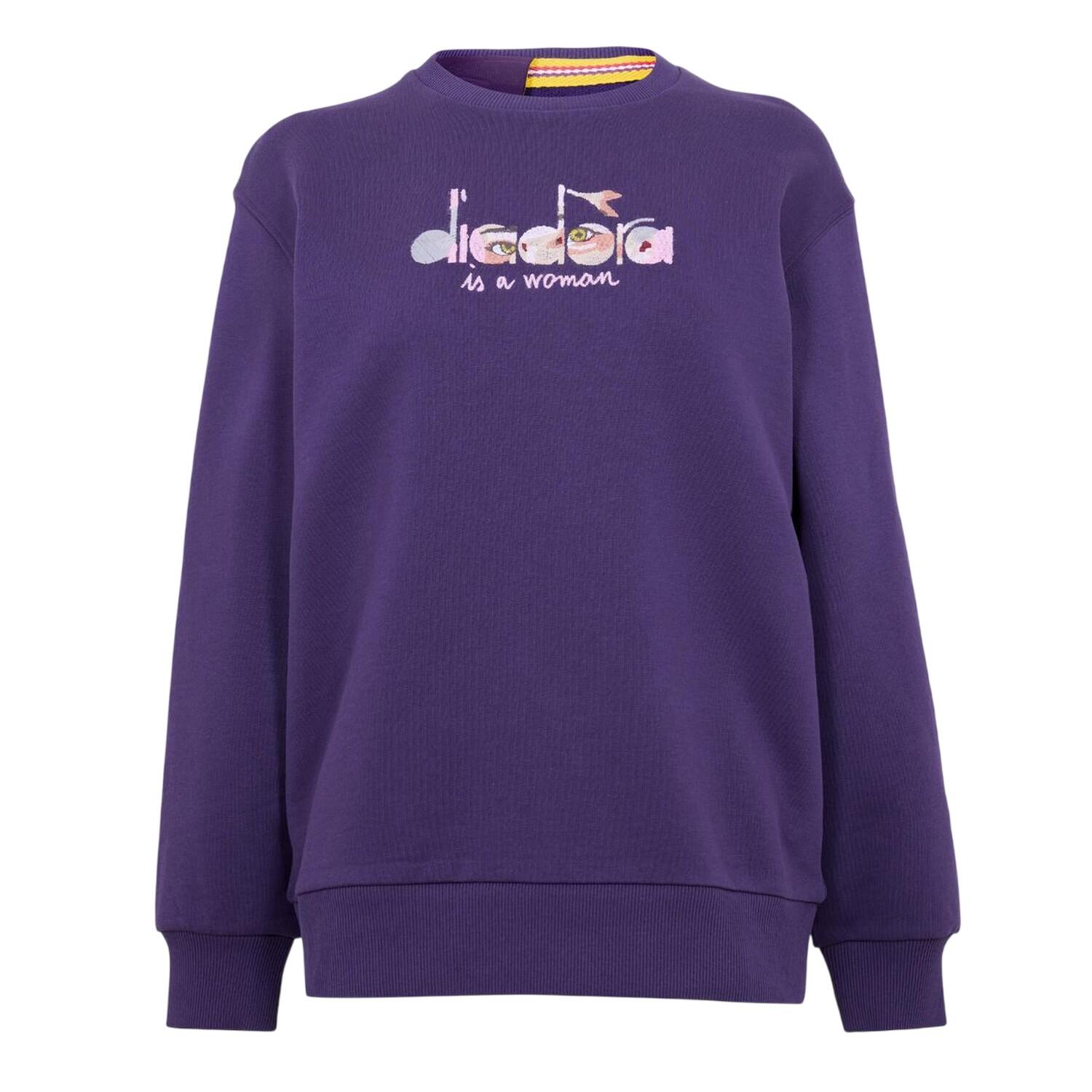 Diadora Womens/Ladies Ribbed Regular Long-Sleeved Sweatshirt