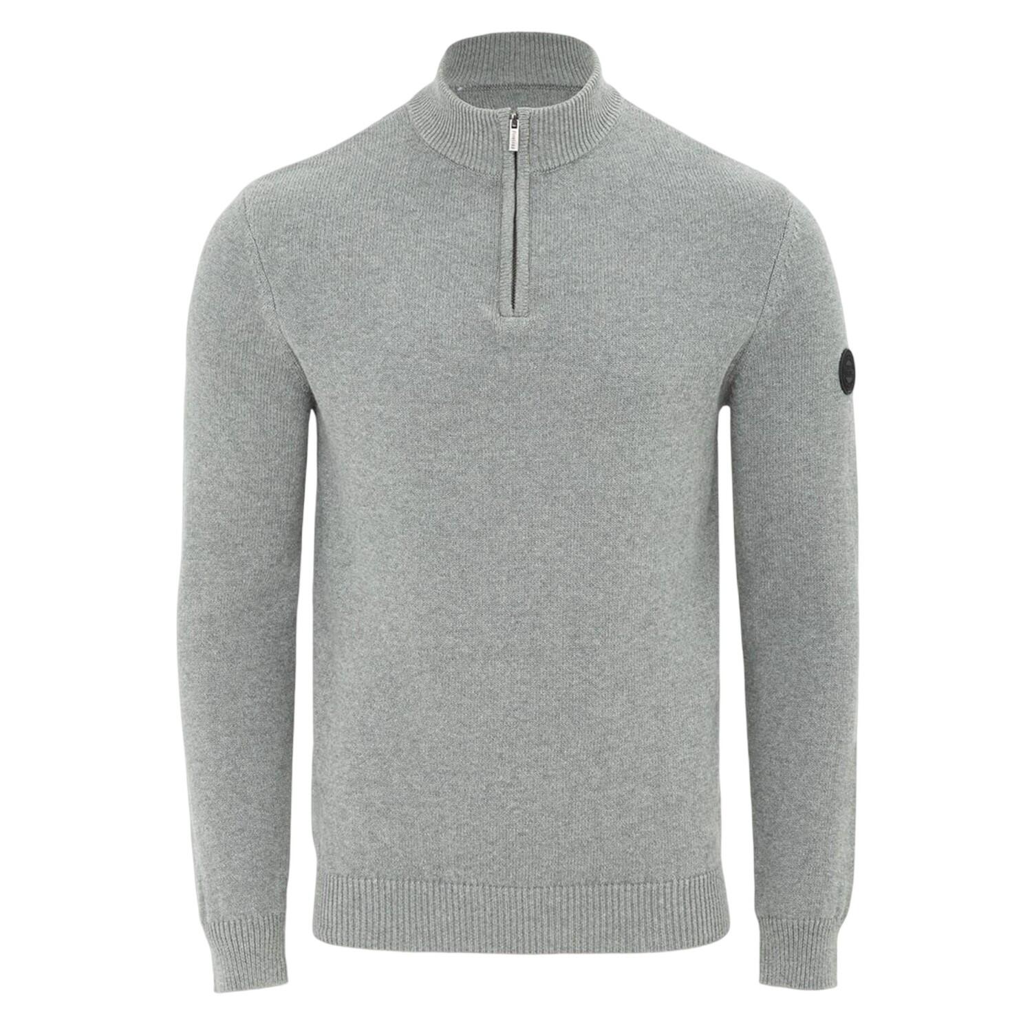 Firetrap Mens Cotton Quarter Zip Snug Fit Casual Jumper