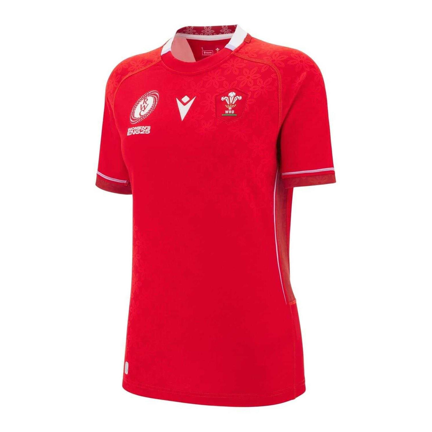 Macron Womens/Ladies World Cup 2025 Wales RU Home Shirt