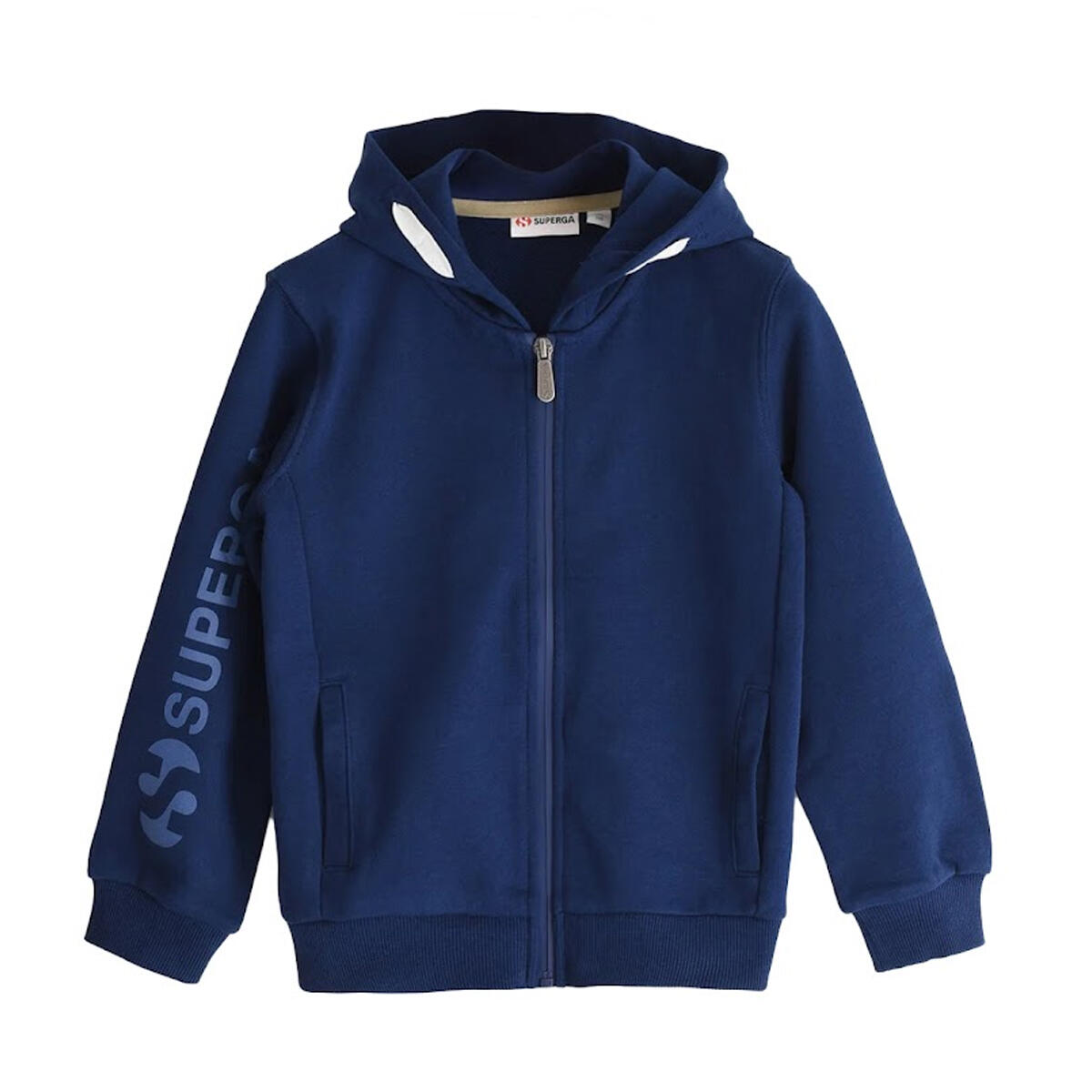 Superga Childrens/Kids Sleeve Print Full Zip Drawstring Hoodie