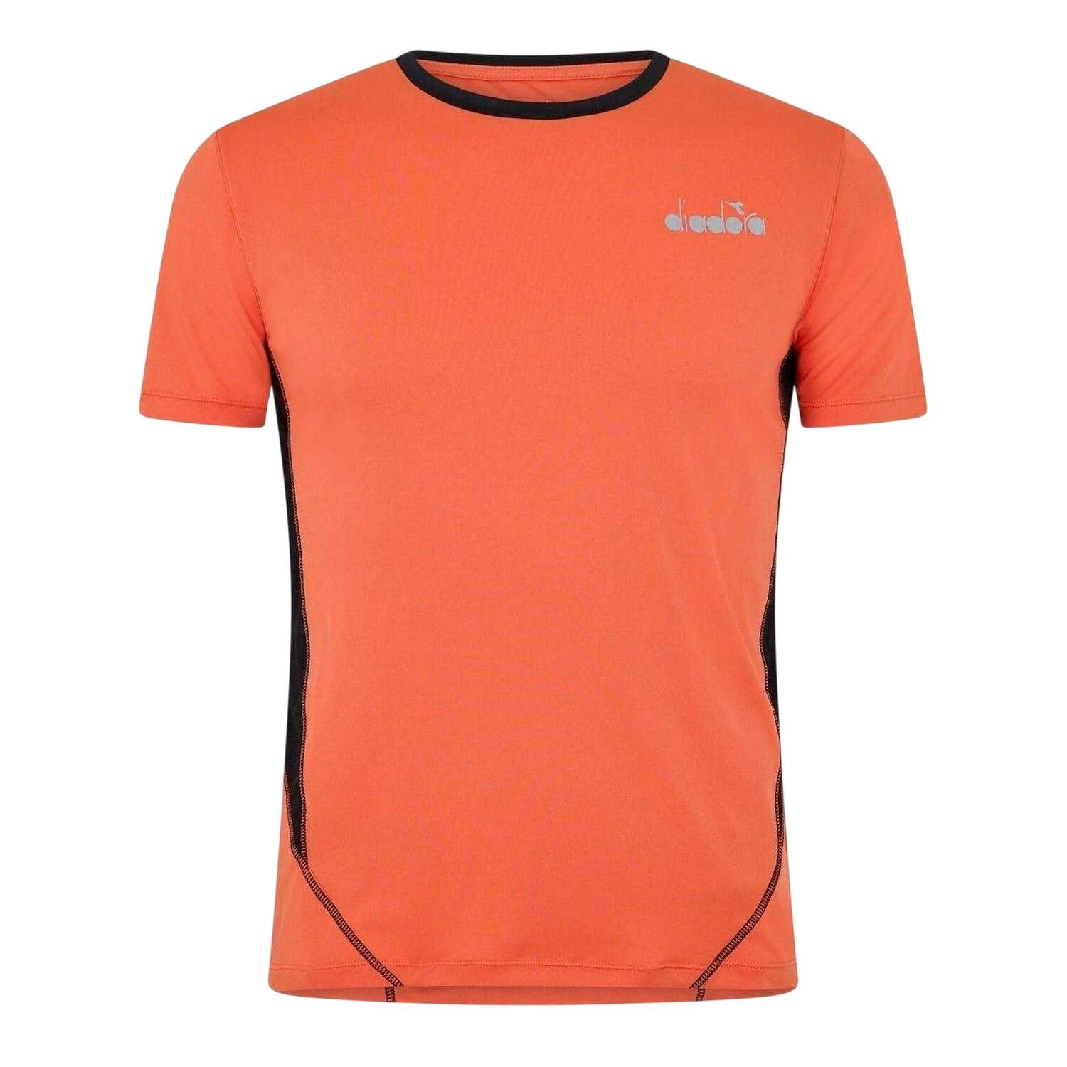Diadora Mens Logo Crew Neck Running T-Shirt