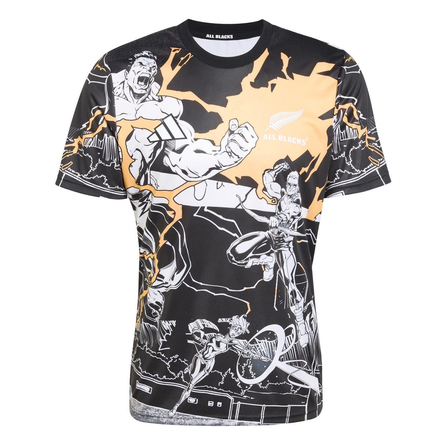Adidas Unisex Adult All Black Marvel T-Shirt