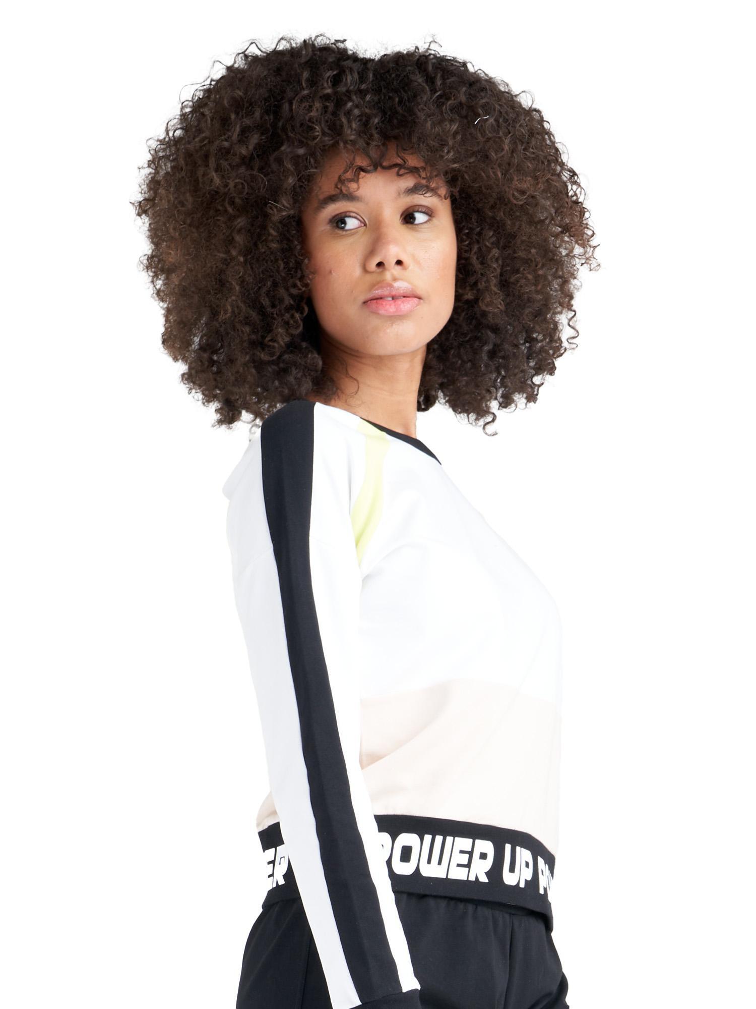 Neonfarbenes Damen-Sweatshirt mit Rundhalsausschnitt 3/6