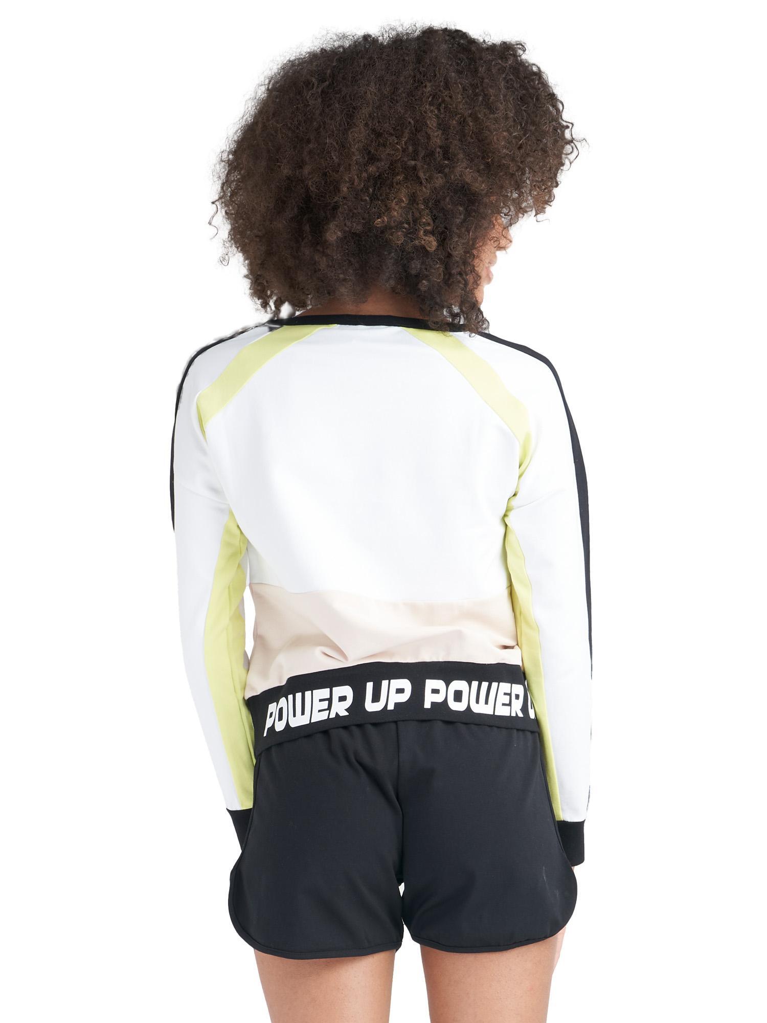 Neonfarbenes Damen-Sweatshirt mit Rundhalsausschnitt 4/6